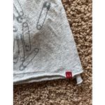 Gap  Project Red Y2K Gray Safety Pin Print Cotton Scarf Neck Accessory One Size Photo 5