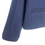 J.Crew  Tweed Wool Blend Bomber Lady Jacket Navy Gold Button Size 20 Photo 8