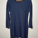 Athleta Retreat Marled Knit Multi Long Sleeves Roundneck Pullover Midi Dress med Photo 2