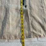 Charter Club Shirt Dress 12 Beige 100% Linen Midi Button Up Belted Short Sleeve Photo 2