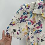 Vintage Diversity abstract colorful button down 80s quirky made in USA size S Photo 4