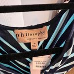 Philosophy  V-neck A-line style dress with‎ diagonal lines size M Photo 4