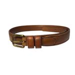 Coach Vintage Leather Cowhide Belt Brown Solid Brass Buckle Classic western 30" Photo 6