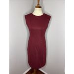 MM.LaFleur  The Giovanna Dress in Textured Ponte Pinot Red Sz 4 Photo 1