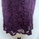 Skies Are Blue  Lace Midi Dress Sz L Purple Dark Fairy CottageCore Boho Feminine Photo 4