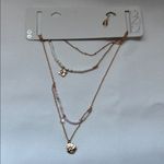 Icing  Gold and White Layered Necklace Photo 0