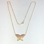 Artistry Brand Gold Tone Chunky Butterfly Pendant Boho Necklace Photo 6