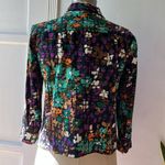 Vintage Japanese Floral Shaket•sz S Black Photo 2