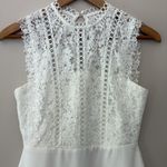Heartloom Cammie Sleeveless Lace Mini Dress Tulip Hem Eggshell White Size Small Photo 2