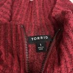 Torrid Dark Red Relaxed Fit Super Soft Plush Rib 1/4 Zip Sweatshirt Size 1X Photo 11