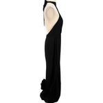 Lulus NWT Captured Your Heart Black Halter Maxi Dress High Slit Formal Sz Large Photo 6