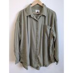 American Eagle  Women's Shirt Button Up Collared Olive Green Size XL Photo 1