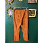 Anthropologie The Essential Slim by  Pants Womens Size 8 Orange Striped Side Zip Photo 1