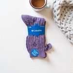 Columbia Cozy Socks Women's Lavender Purple Pom Pom Non Photo 2