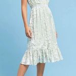 Anthropologie Hemant & Nandita Mint Green Velvet Dress Size SMALL Photo 0