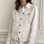 Michael Stars  White Linen Jacket and Pants Photo 0