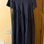 COS Navy Zip-Up Midi Dress Photo 0