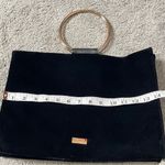 Carolina Herrera Good Girl Black Velvet Bag with Gold Hoop Handle Photo 7