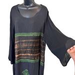 Shoreline  Black Abstract Long-Sleeve Tunic Photo 2