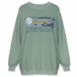 Aerie Oversized River Valley Sage Green Crewneck Sweatshirt M Photo 0