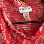 Ava & Viv NWOT Red 2x Ava Viv tank top. Stretchy on top and floral pattern Photo 1