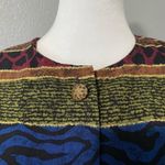Sag Harbor Vintage 80s  Maximalist silky lightweight mixed animal print blazer 8 Photo 1