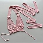 Beginning Boutique  Niomi Wrap Tie Crop Top in Baby Pink Photo 1