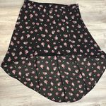 Torrid Black with White Polka Dots & Floral Print High Low Lined Sheer Skirt 26 Photo 0