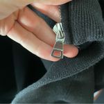 Super Dry Thick Black Wool Knit Minimalist Goth Streetwear Hoodie Jacket Size 10 Photo 10