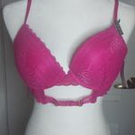 French affair  Pink Flawless Cleavage Bra 38C Coquette Girl Dopamine Barbie NEW Photo 1
