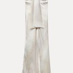 ZARA  maxi dress formal gown pearl satin effect halter evening wedding bodycon Photo 11