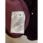 Nina Leonard Velvet Sequin Sheath Dress Burgundy Purple Size L Party Holiday Stretch Date‎ Photo 5