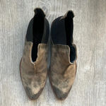 Free People Dark Horse Taupe Leather Ankle Chelsea Boots Photo 4