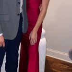 Lulus Red long silk burgundy/red formal dress Photo 2