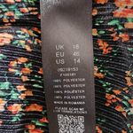 ASOS  Black Floral V-Neck Dress Size 14 Wedding Guest Dress Photo 8