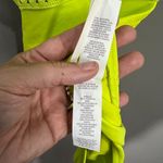 Aerie NWT Neon Green Jacquard Cut Out String One Piece Swimsuit Size Med Photo 4