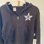 No Boundaries  Star Graphic Cropped Zip Up Hoodie Black Women's Photo 1