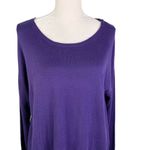 Lane Bryant Sweater 18/20 Purple Boat Neck Long Sleeve Lace Bottom New Photo 3