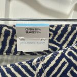 J. McLaughlin Lexi Jean 6 Blue Cream Chevron Denim Skinny Stretch Bargello NWT Photo 3