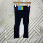 Lululemon Journey Crops in Black Pow Stripe Split Pea Size US 4 Photo 1