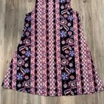 Pink Rose  Women's Dress - Pink and Purple Floral Stripes Photo 6
