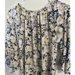 CHAPS  Women Blouse 3/4 BELL SLEEVE CRINKLE TOP SPRING NAVY‎ Small Photo 5