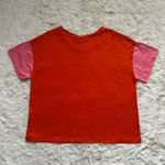 Farm Rio x Anthropologie Top Oversized Graphic Tee Short Sleeve Petite Sz LP Photo 3