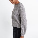 Madewell  | Textured Long Bell Sleeve Crewneck Sweatshirt Photo 2