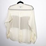 Naven  sheer button down color block silk blouse Photo 1
