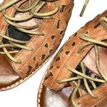 Jeffrey Campbell Brown Leather Cors-Daisy Lace Up Booties Sandals Shoes size 8 Photo 9