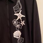 Vintage Teddi Seashell Floral Windbreaker Large Photo 2