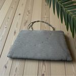 Bebe Black Beaded Evening Purse – Floral Shoulder Bag Photo 4