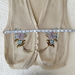 Leslie Fay Vintage 90s Embroidered Floral Knit Vest Petite Collection Photo 5