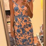 Alice + Olivia Jade Floral ruffle Strap Midi Dress Photo 7
